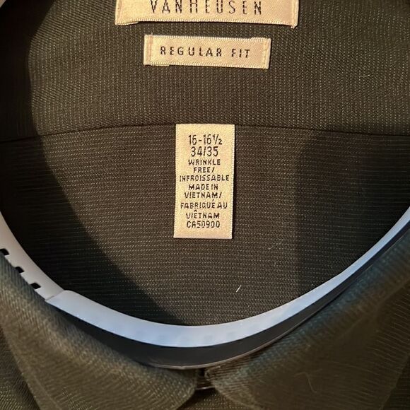 NWT Van Heusen Wrinkle Free Regular Fit Long Sleeve Button Down Shirt Size L - Picture 4 of 6